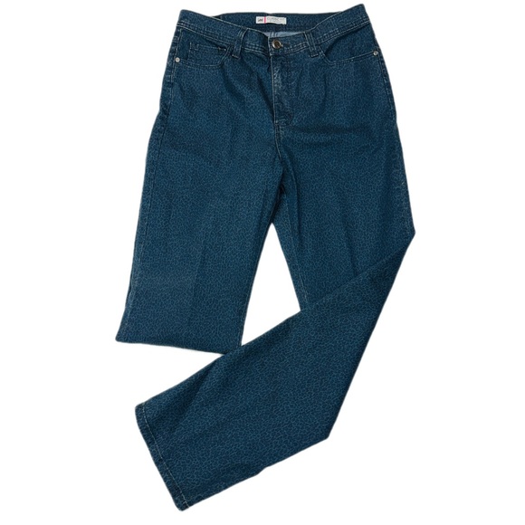 Lee Denim - Dark blue Lee leopard print classic fit at the waist jeans